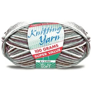 Yatsal Knitting Yarn 8 ply 100g Multicolour