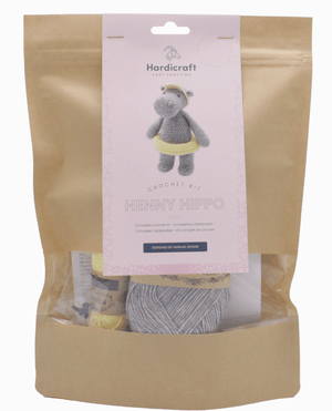 Diy Crochet Kit - Henny Hippo Hardicraft Amigurumi Kit
