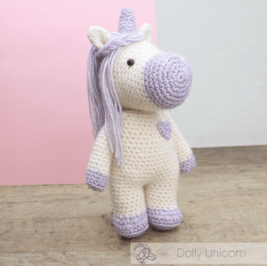 Diy Crochet Kit - Dolly Unicorn Hardicraft Amigurumi Kit