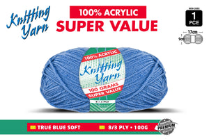 Yatsal Knitting Yarn 8 ply 100g Solid