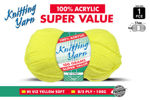 Yatsal Knitting Yarn 8 ply 100g Solid