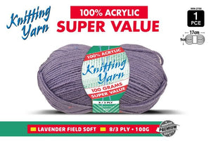 Yatsal Knitting Yarn 8 ply 100g Solid
