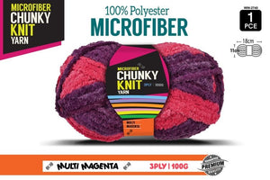 Microfibre Chunky Knit Yarn 3ply 100g
