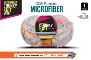 Microfibre Chunky Knit Yarn 3ply 100g