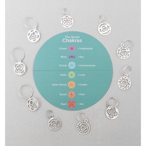 KnitPro Sterling Silver Plated Chakra Stitch Markers