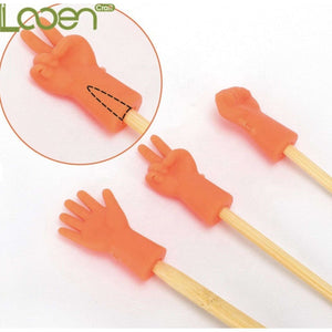 6Pcs Knitting Needles Point Protectors Mix Shaped Needle Tip Stopper Cover