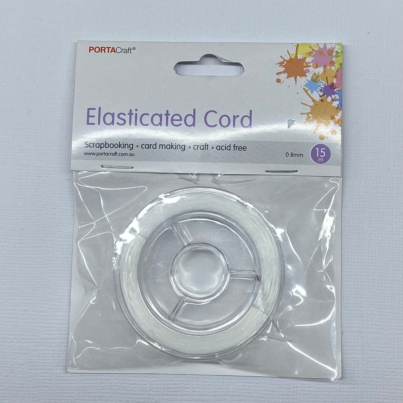 Clear Elasticated Bead & Jewellery Cord 0.8mm x 15m