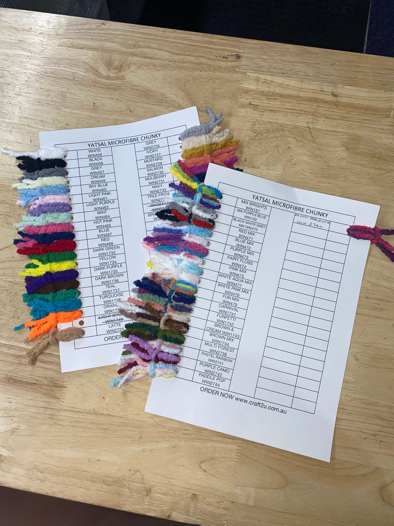 Shade Cards - Yatsal Microfibre Chunky