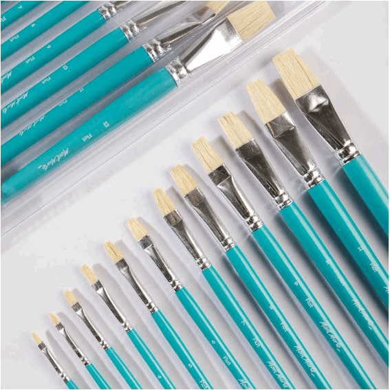 Artist Brushes 12pce Flat 1-12