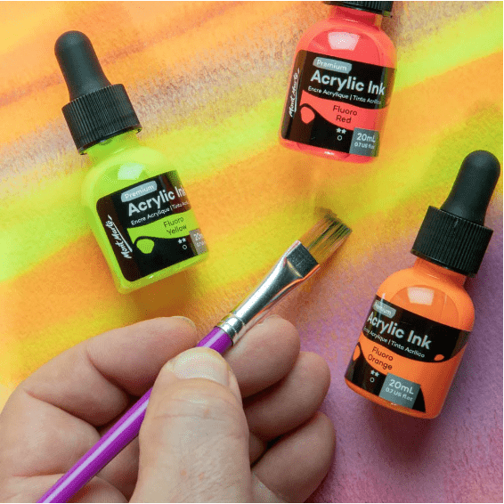 Fluoro Acrylic Ink Premium 6pc