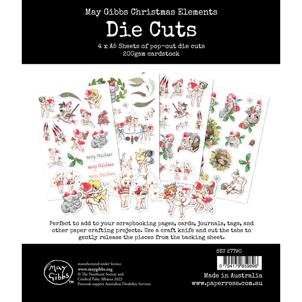 May Gibbs Christmas Elements Die Cuts - Paper Rose Studio