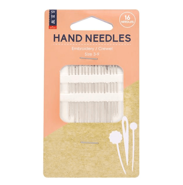 S.E.W. Embroidery/ Crewel Hand Needles Sizes 3-9