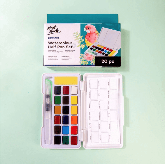 Watercolour Half Pan Set 20pc