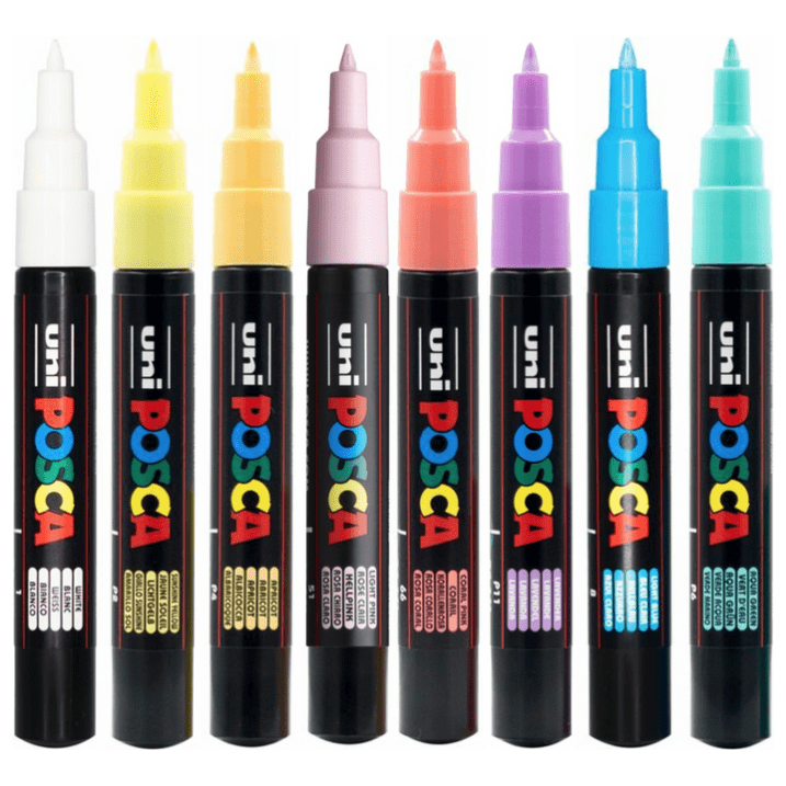 PC-1M 8 Pastel Colours Posca Pack