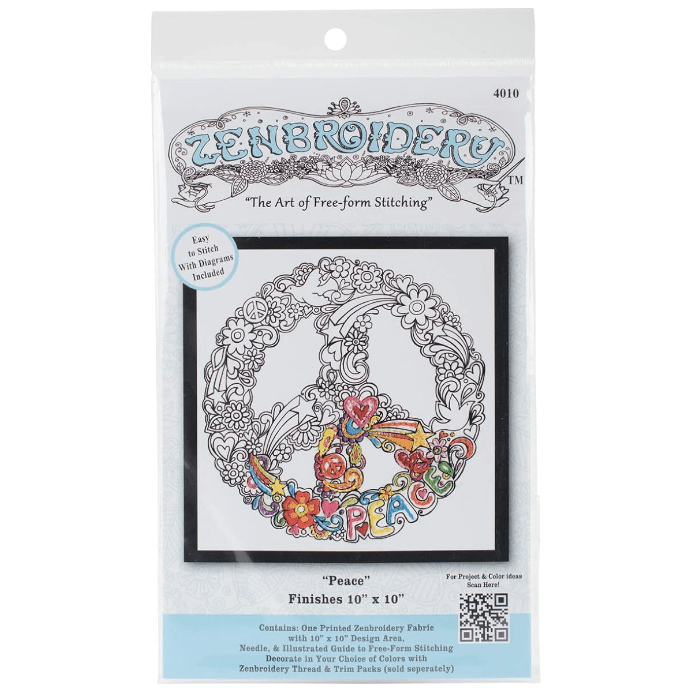 Zenbroidery Free Form Stitching Kit - Peace