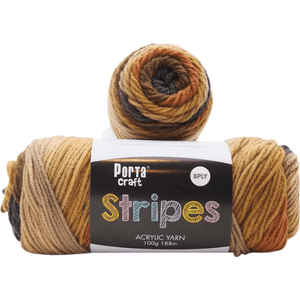 Portacraft Stripes Acrylic yarn 8ply 100g