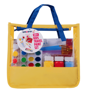 Smudgi Kids Travel Painting Set with Carry Bag 59pce