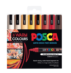 POSCA PC-5M 8pc Warm Colours