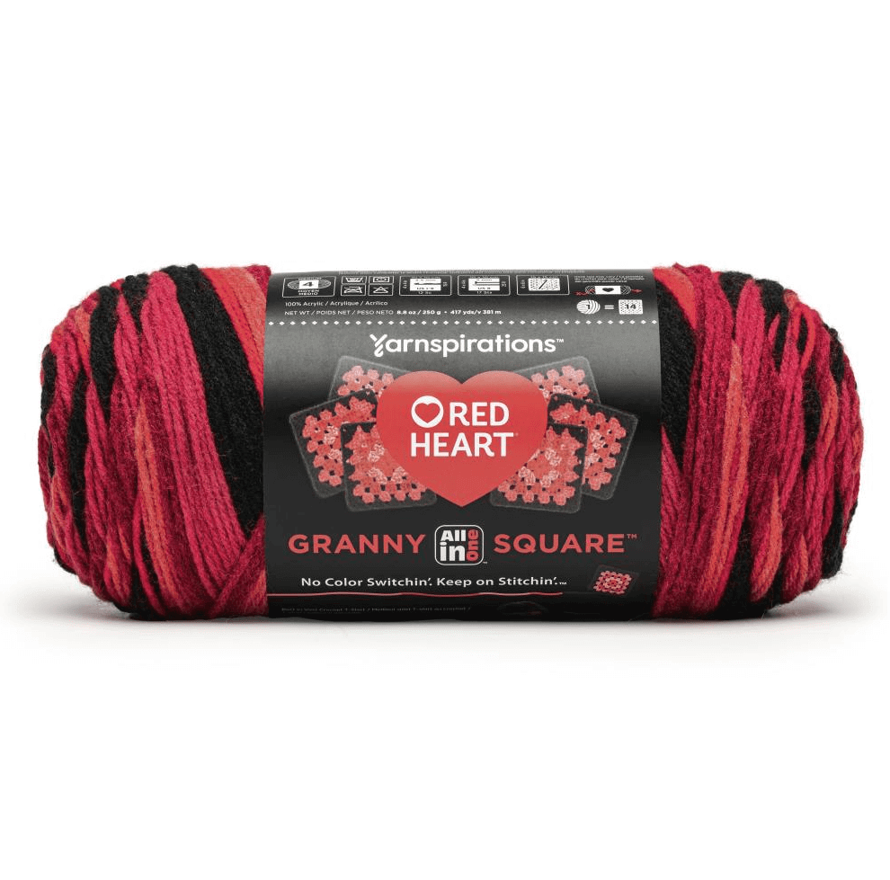 Red Heart All In One Granny Square Yarn Sold As A 3 Pack