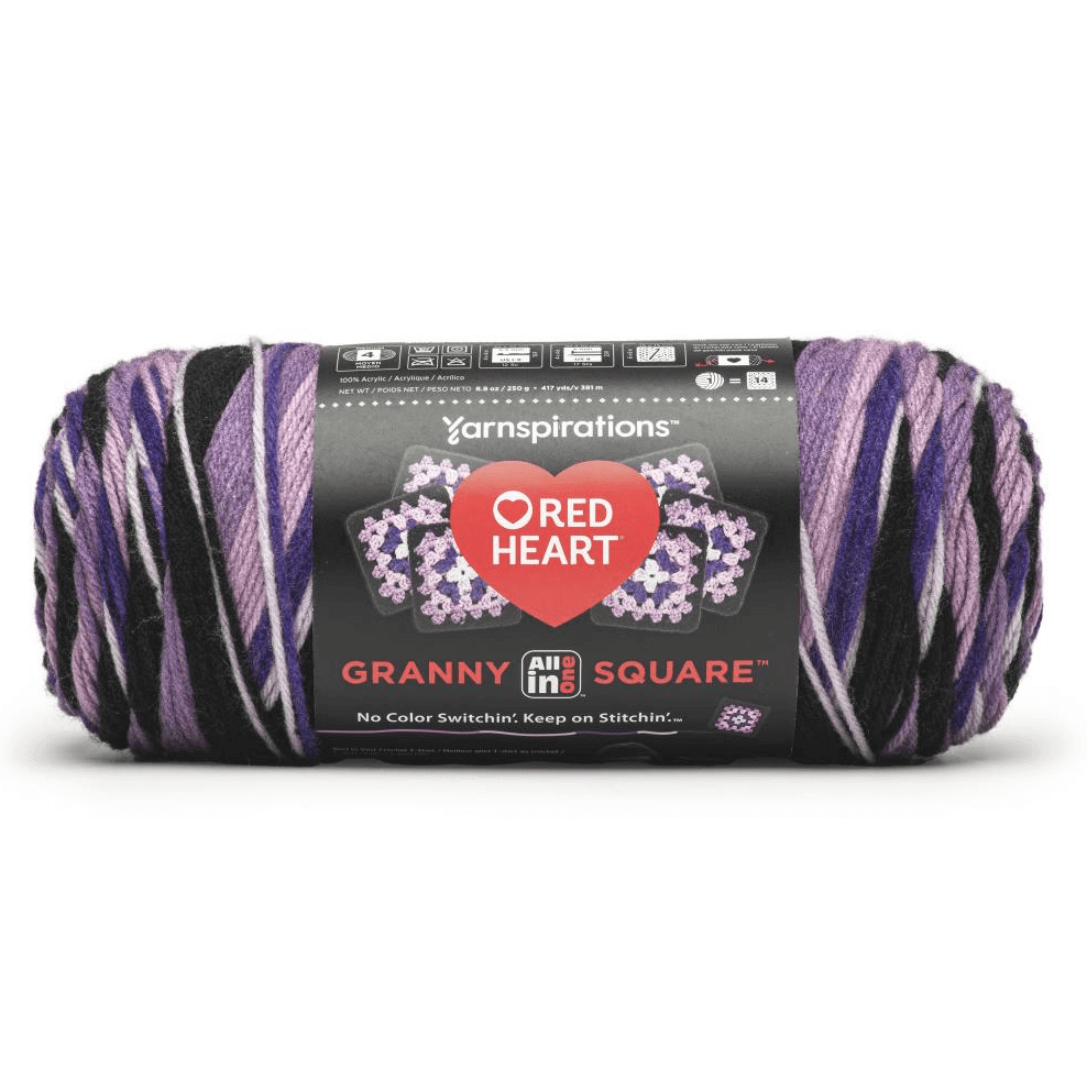 Red Heart All In One Granny Square Yarn Sold As A 3 Pack