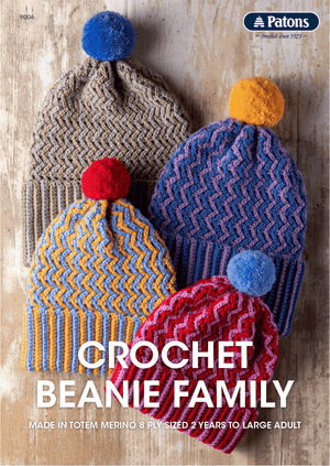 Crochet Beanie Family 9006