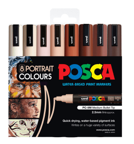 POSCA PC-5M 8pc Portrait Colours