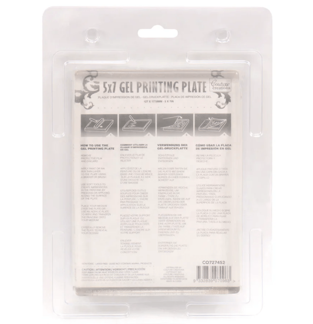 Gel Printing Plates 5x7" - Couture Creations