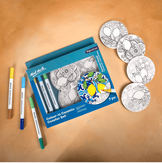 Colour In Ceramic Coaster Set