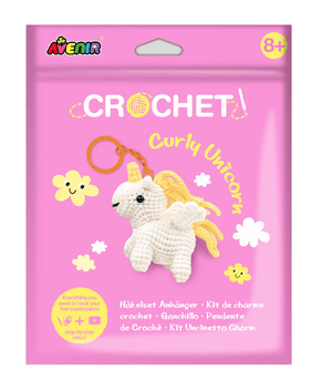 Crochet Keychain Kit - Curly Unicorn