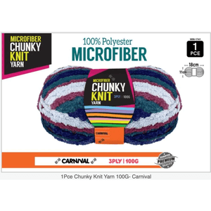 Microfibre Chunky Knit Yarn 3ply 100g