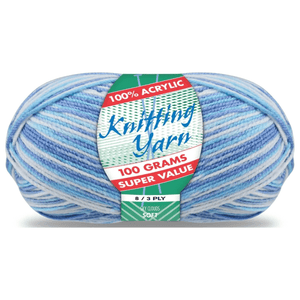 Yatsal Knitting Yarn 8 ply 100g Multicolour