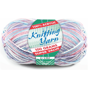 Yatsal Knitting Yarn 8 ply 100g Multicolour