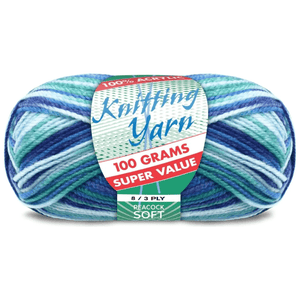 Yatsal Knitting Yarn 8 ply 100g Multicolour