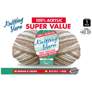 Yatsal Knitting Yarn 8 ply 100g Multicolour