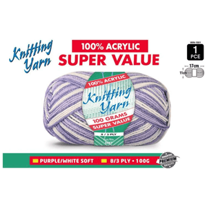 Yatsal Knitting Yarn 8 ply 100g Multicolour