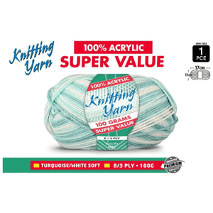 Yatsal Knitting Yarn 8 ply 100g Multicolour