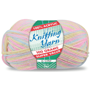 Yatsal Knitting Yarn 8 ply 100g Multicolour