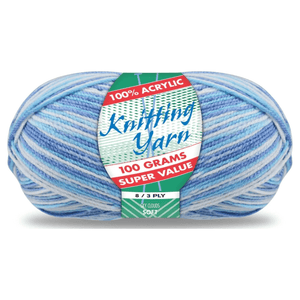 Yatsal Knitting Yarn 8 ply 100g Multicolour