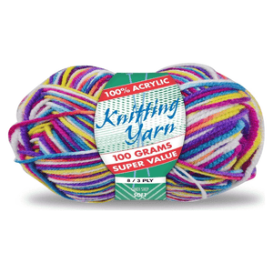 Yatsal Knitting Yarn 8 ply 100g Multicolour