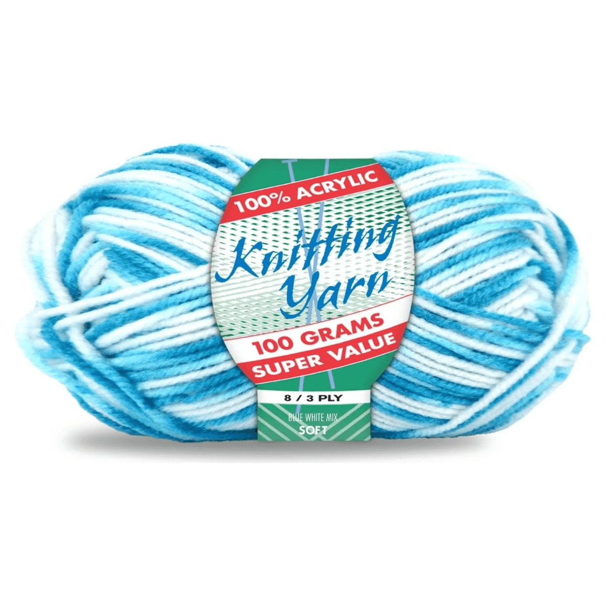 Yatsal Knitting Yarn 8 ply 100g Multicolour