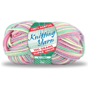 Yatsal Knitting Yarn 8 ply 100g Multicolour