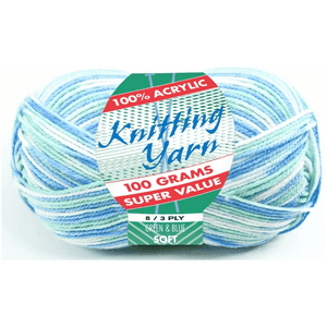 Yatsal Knitting Yarn 8 ply 100g Multicolour