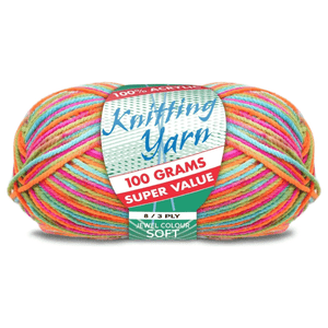 Yatsal Knitting Yarn 8 ply 100g Multicolour