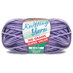 Yatsal Knitting Yarn 8 ply 100g Multicolour