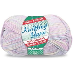 Yatsal Knitting Yarn 8 ply 100g Multicolour