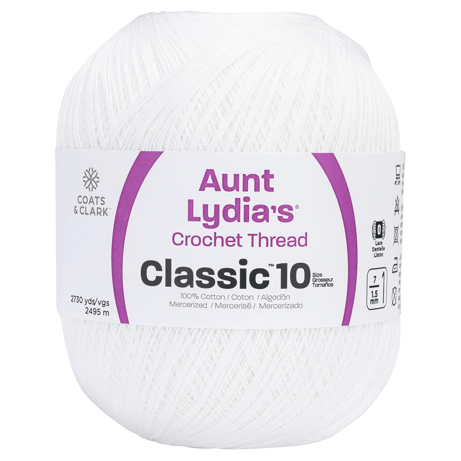 Aunt Lydia's Classic Crochet Thread Size 10 Jumbo Sold As A 2 Pack
