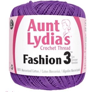 Aunt Lydia's Fashion Crochet Thread Size 3 Sold As A 3 Pack