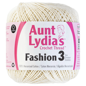 Aunt Lydia's Fashion Crochet Thread Size 3 Sold As A 3 Pack