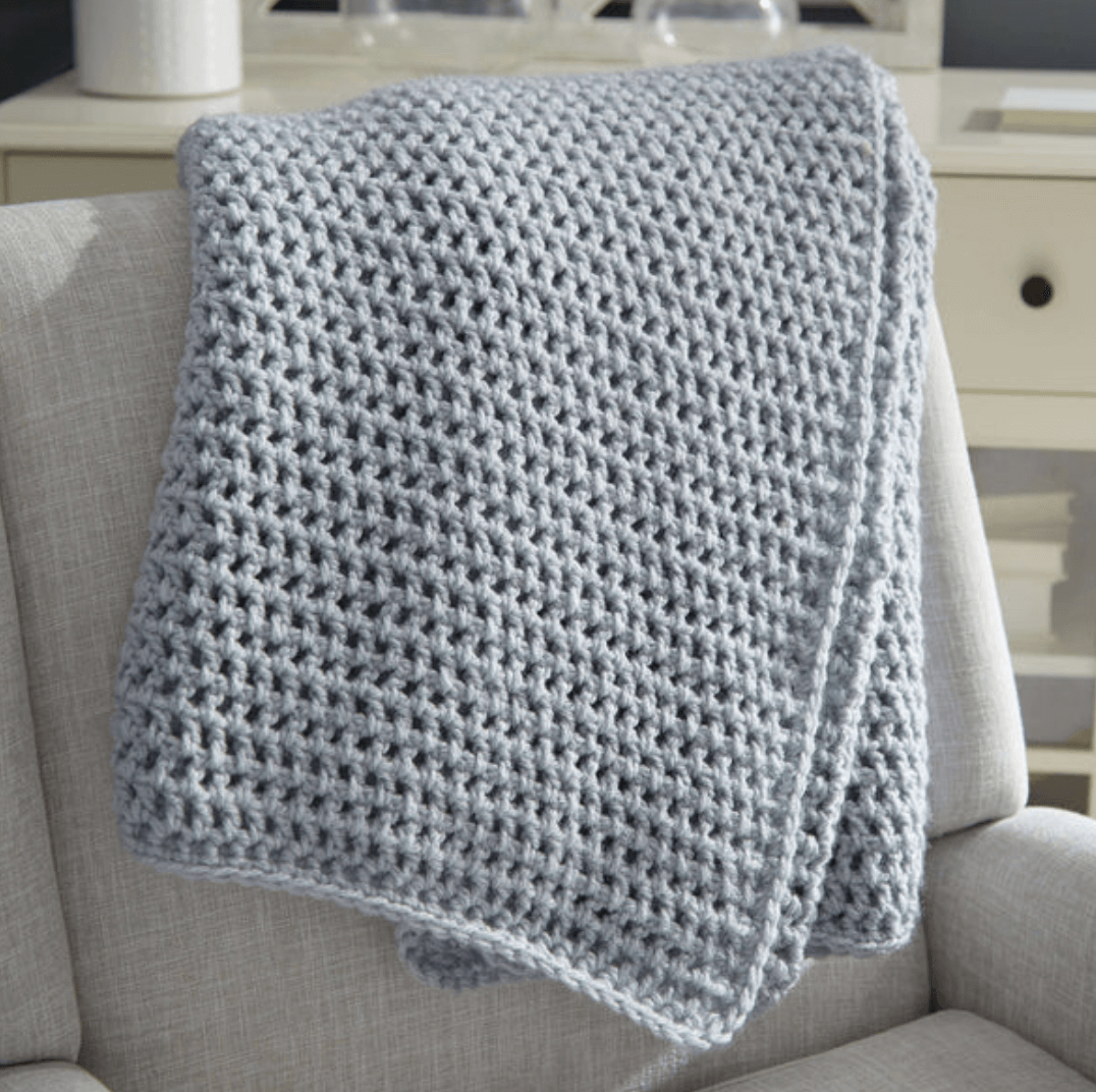 Red Heart Beginner Crochet Throw Free Pattern