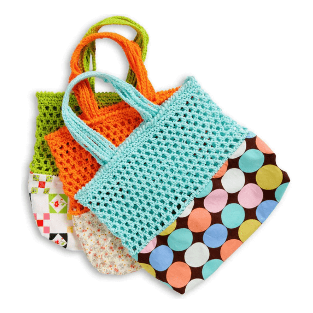 Lily Upcycle Crochet/Sew Market Tote Free Pattern